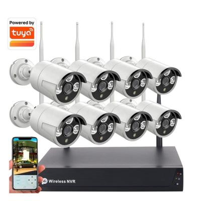 China PAN-TILT CCTV Wholesale NVR Outdoor Waterproof Security System H.265 8CH 1080P Wifi Wireless Cameras Kit for sale