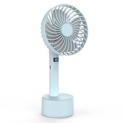 China Wholesale 4 INCH USB HAND FAN Desktop Stand Mini Rechargeable Battery Air Cooling Portable Portable Electric Fan for sale