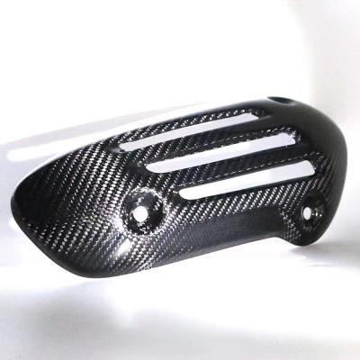 China Hot Modified Plastic Carbon Fiber Exhaust Cowl Exhaust Cover Muffler Trim For Vespa Spring Sprint 150 for sale