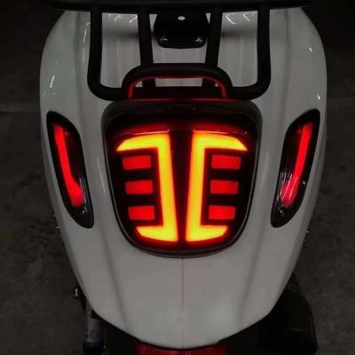 China Plastic Motorcycle Modified Turten Rear Taillight LED Smoked Black Taillight Vespa Spring 150 Sprint 150 for sale