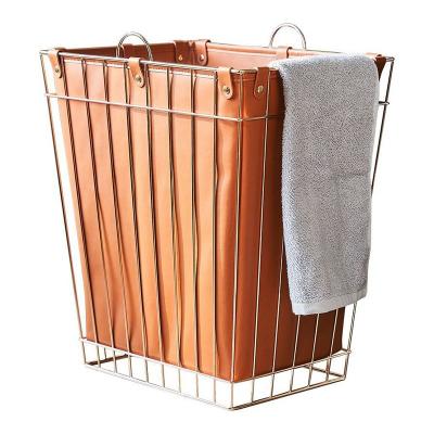 China Household Modern Promotional Metal Bathroom Good Quality Sundry Clothes Storage Dirty Baskets for sale