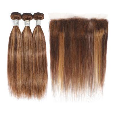 China Straight Bundles With Lace Headbands Piano Color Bundles Headband With Straight Hair 100 Bundles Brazilian Hair RUBE for sale