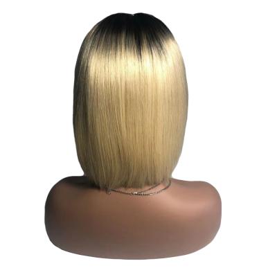 China 1B/613 Straight Bob Wig 12 Inches 2022 New Arrivals Human Hair Raw Indian Blonde Lace Wigs 13x4 Frontal Hair Wig RUBE for sale