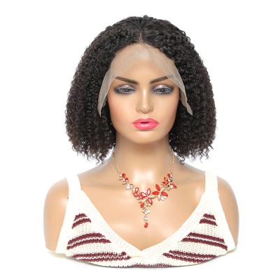 China 100% Indian Hair Human Hair Front Wigs Bob Short Wig Curly Curly Curly Lace Front Wig 13x4 No Shedding RUBE for sale