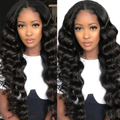 China Deep Loose Wave Hair Wigs For Women Brazilian Loose Deep Wave Hair Color Women Hair RUBE Natural Hairline RUBE Wig 100 for sale