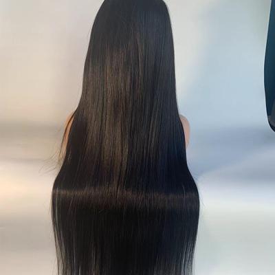 China Straight 100% Brazilian Braiding Hair Brazilian Braiding Hair 34 Inch Lace Front Wig 100% Straight Hair Lace Front Wig for sale