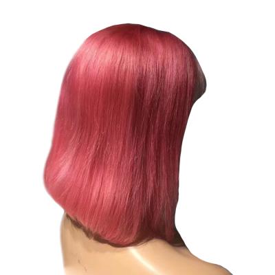 China Free Sample Bob Wig Straight Human Hair Wigs Silky Straight Peruvian Hair Bob Wigs 100% Natural Wave Hairline No RUBE Shedding Hair for sale