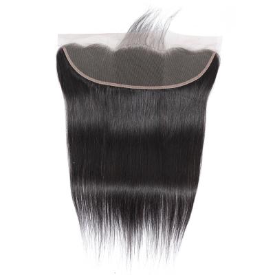 China Silky Straight Wave Lace Closure Virgin Human Hair 13x4 Lace Up Front Closure Straight 100 Human Hair RUBE for sale