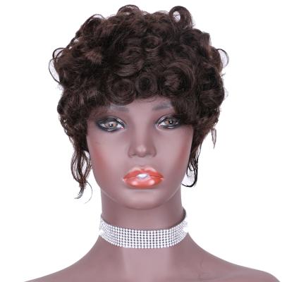 China 100% Human Hair RUBE Hairline Hairline Pixie Curl Wigs Short Pixie Curly Wig Free Sample Brazilian Hair RUBE for sale