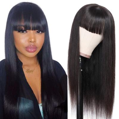 China Straight Wigs For Color Women Hair Brazilian Machine Made Wigs Big Bang Straight Natural Hairline No Shedding RUBE Hair for sale