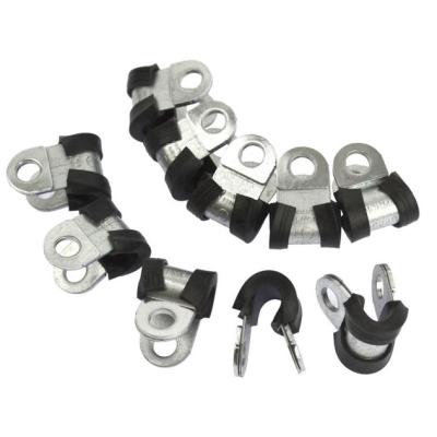 China R Type Rubber Hose Clamp 35mm Rubber Lined P Clips Hose Clamps Stainless Steel for sale