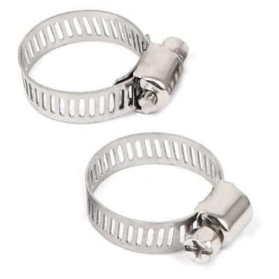 China German Type Pipe Clamp 21mm Worm SS304 Stainless Steel American Type Pipe Clamps Tube Pipe Clamps for sale