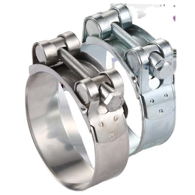 China 112-121 Heavy Duty Single Bolt Pipe Clamps Stainless Steel Tube Industrial Bolted Pipe Clamps for sale