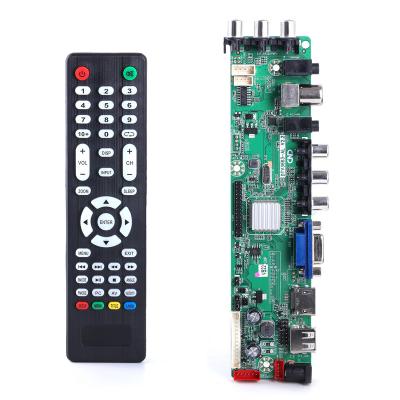 China ATV and DTV DTV3663-AS DVB-T2 DVB-T DVB-C Universal Circuit Motherboard LCD LED TV Main Boards for sale