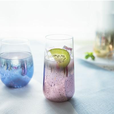 China High Quality Unbreakable Stemless Colorful Star Borosilicate Glass Cup Wine Tea Milk Coffee Coffee Wine Whiskey Glasses for sale