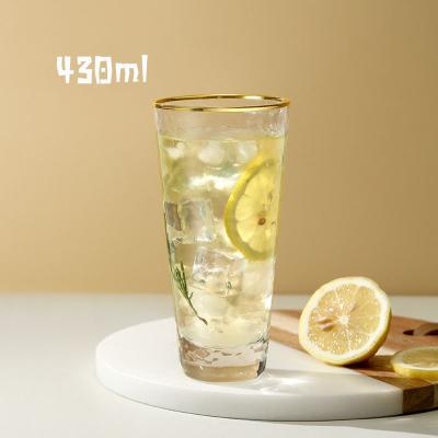 China Unbreakable Custom Logo Print Tubmler 430ML Borosilicate Glasses For Wine Drinking Cocktail for sale