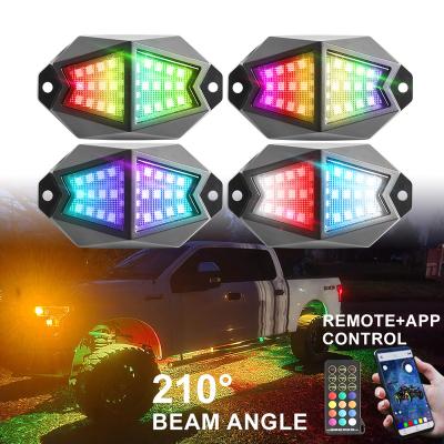 China NEW APP Remote Control Musical 24 Pods RGBW 24 Led Rock Light 4 6 8 12 2 inch for sale