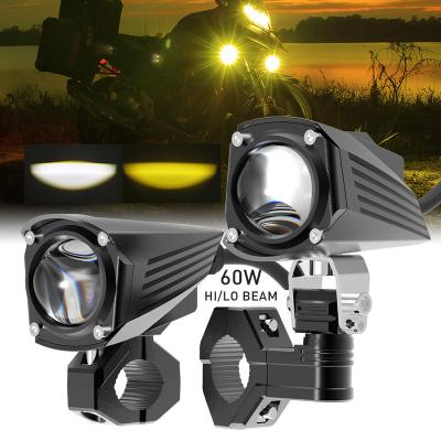 China Aluminum 6063 aolly Body Motorcycle Led Light System Mini Driving Lights High /Low Driver-Beam Auxiliary Lights Fog Headlights for sale