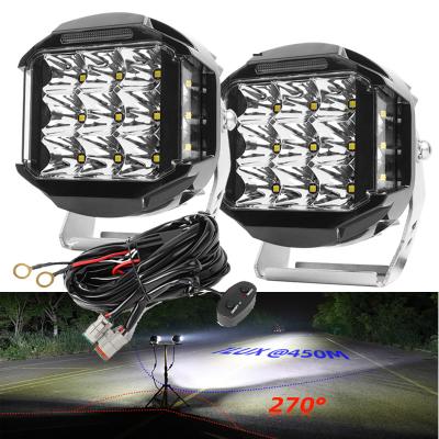 China Diecasting aluminum alloy housing 4 Inch DRL LED Driving Light Pods With Wire Harness for sale