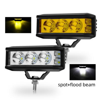 China Auto Accessories 5 Inch 12V 24V White Yellow Side Shooter LED Offroad Work Light Bar for sale