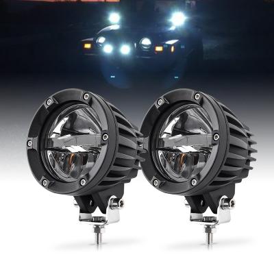 China 12V 24V 4 Inch 50w Dual ColorStrobe LED Offroad White Yellow White LED Work Light for sale