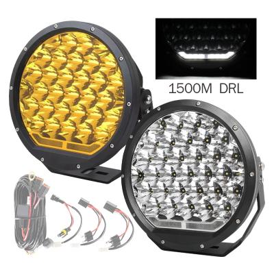 China Super Bright 1LUX 9 Inch 1400M 13000LM DRL 12V 24V Led Driving Light For 4X4 Truck 9 Inch for sale