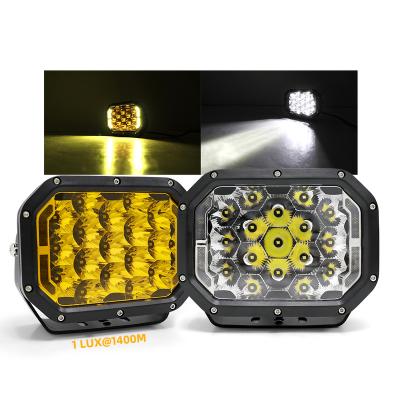 China 12000lm 1400M P8 Chip IP68 Square Off Road Off Road Auxiliary Lamp Led Driving Light 7 Inch For Jeep 7 Inch for sale