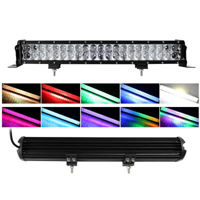 China Die Casting Aluminum Alloy 52 Inch Multi Color LED Driving Light RGB LED Combo Light Bar for sale