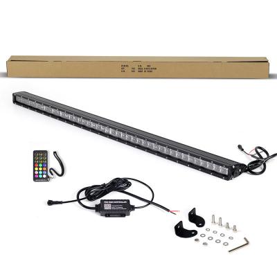 China Die-cast aluminum housing. 32 Inch Multi Color Offroad Roof Combo Beam RGB LED Light Bar For 4x4 Truck for sale