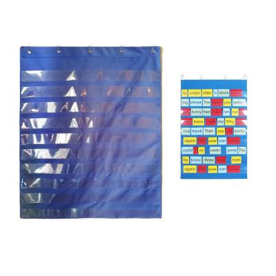 China Classroom 10 Transparent Learning Pocket Chart 86*112cm / 34*44inches for sale