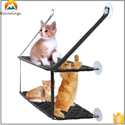 China Sustainable Hanging Cat Hammock Sucker Cat Boarding Pet Bed Window Mounted for sale