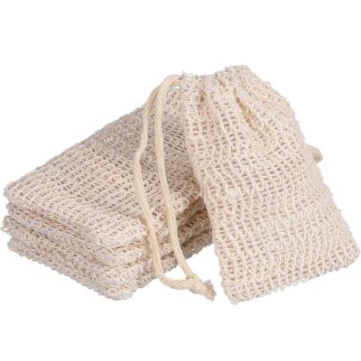 China Eco Friendly Foaming Net Pouch Cotton Canvas Soap Net Bag Natural Foaming Net Pouch for sale