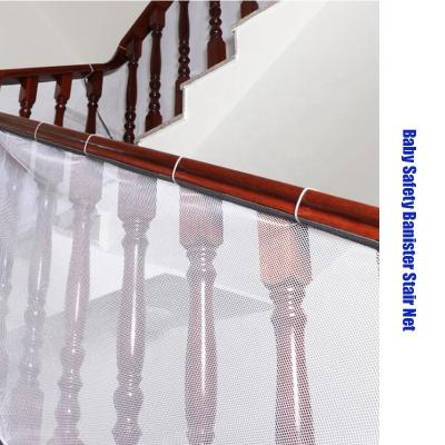 China Reinforced 100gsm Polyester Mesh Premium Stair Fencing Safety Net Child Railing Mesh Screen for sale