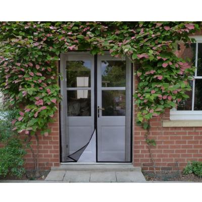 China Reinforced Fiberglass Hands Free Fireproof Mesh Curtain Magnetic Screen Door for sale