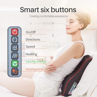 China Convenient to knead your 2020 multi-function head back neck shiatsu neck shoulder electric massage pillow with heat for sale