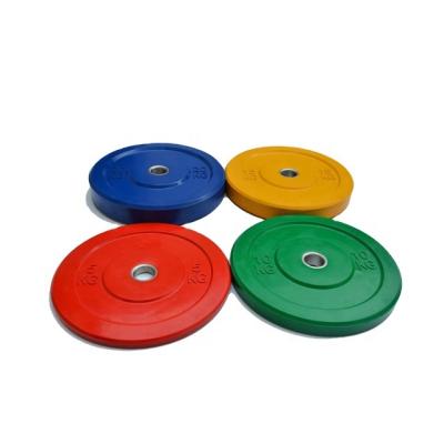 China Weightllfting Colored Barbell Rubber Bumper Weight Plates Rubber Weightlifting Bumper Plate for sale