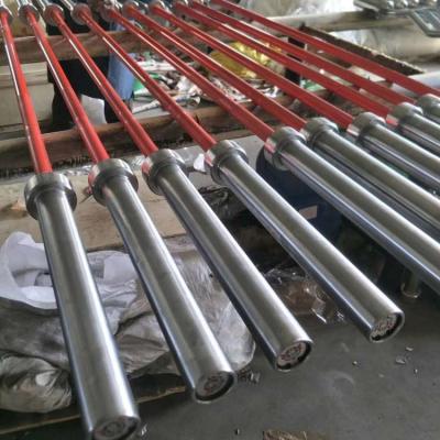 China Gym Fitness Equipment Aluminum Barbell Bar, 2.2m Long Color Aluminum Bar For Men for sale