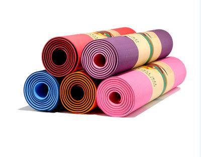 China Color Matched Tape Gym Equipment Environmental Protection Double Tape Yoga Mat for sale