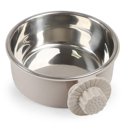 China Easy To Take Stainless Steel Material Clean ABS Cat Bowl For Pet Dog Food Bowl for sale