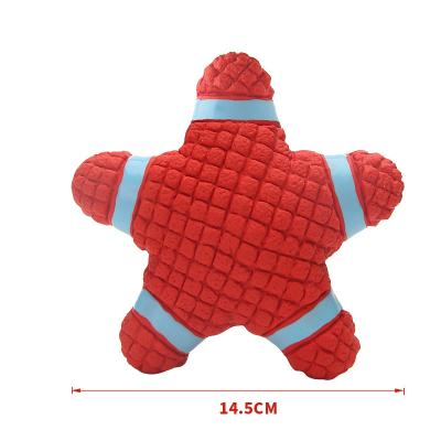 China Hot Selling Viable Pet Toy Squeak Starfish Donut Filling Cotton For Bite And Bite Dog Chew Toy for sale