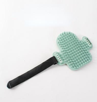 China Economical Easy To Take Custom Design Clean Rubber Material Pet Hairbuster Brush Dog Comb for sale