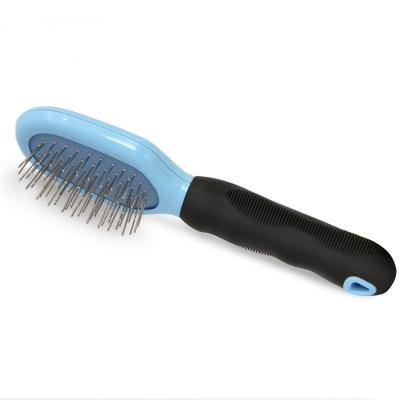 China Economical Easy To Clean Custom Design Plastic Material Self Cleaning Hair Brush Comb Tpr And Pet for sale