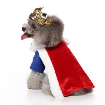 China Fashion New Arrival Dog Clothes Pet Clothes Christmas Halloween King 2021 Suit Pet Supplies for sale