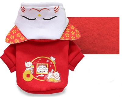 China Custom Fortune Cat Cosplay Dog Clothes Logo Dog Clothing High Quality Cotton New Design Fashion Pet Accessories Wholesale Pet Apparel for sale