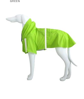 China Windproof Rainproof Leather Material PU High Cuality Windproof Clothes Pet Raincoat For Dog for sale