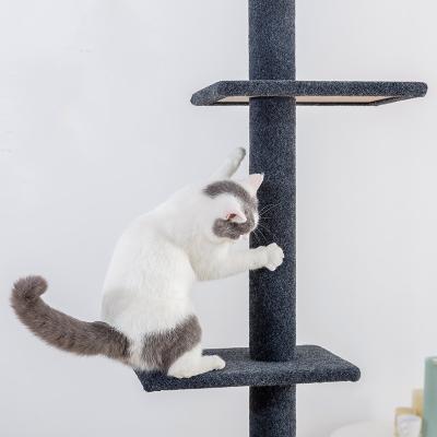 China Modern Best Selling Sustainable Climbing Wooden Tower Cat Tree Housing Furniture Scratch Large Large Castle Pet Scratcher for sale