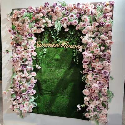 China Wedding 3D DIY Wall Arch Decoration Flower Wall Runner Backdrop Bulk Silk White Rose Decorated Artificial Floral Wedding Arch Flowers for sale