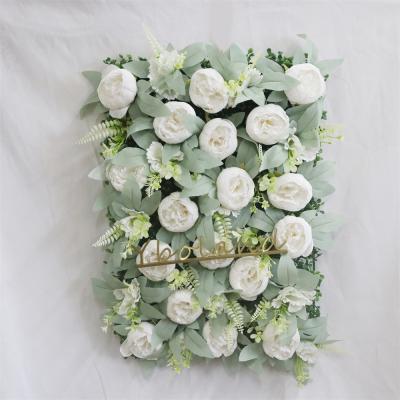 China Luxury High Quality Flower Wall For Sale Artificial Silk Peony Peony Flower Wall Panel Peony Flower Wall Wedding Decor B0115 For Wedding Decor for sale