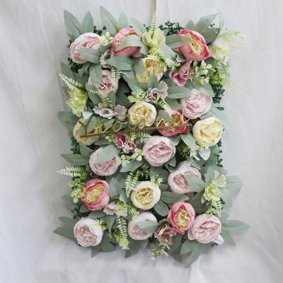 China D3196 Durable Wedding Planner Hotel Studio Birthday Party Beauty Salon Decor 3D Wrap Artificial Silk Peony Flower Wall Backdrop Panel for sale