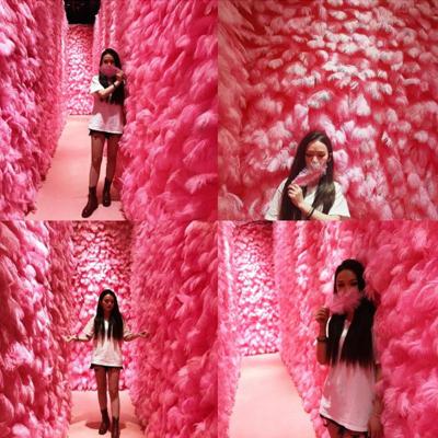 China Artificial Wedding Feather Flower Wall for Wedding Party Decor for sale